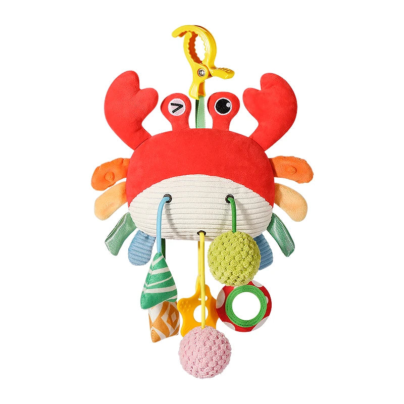 Baby Car Seat & Stroller Toy – Musical Rattle & Teether for Newborns
