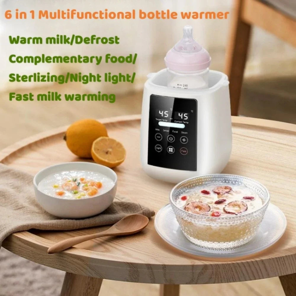 Baby Bottle Warmer & Sterilizer – 6-in-1 Multifunctional Milk Warmer for Newborns