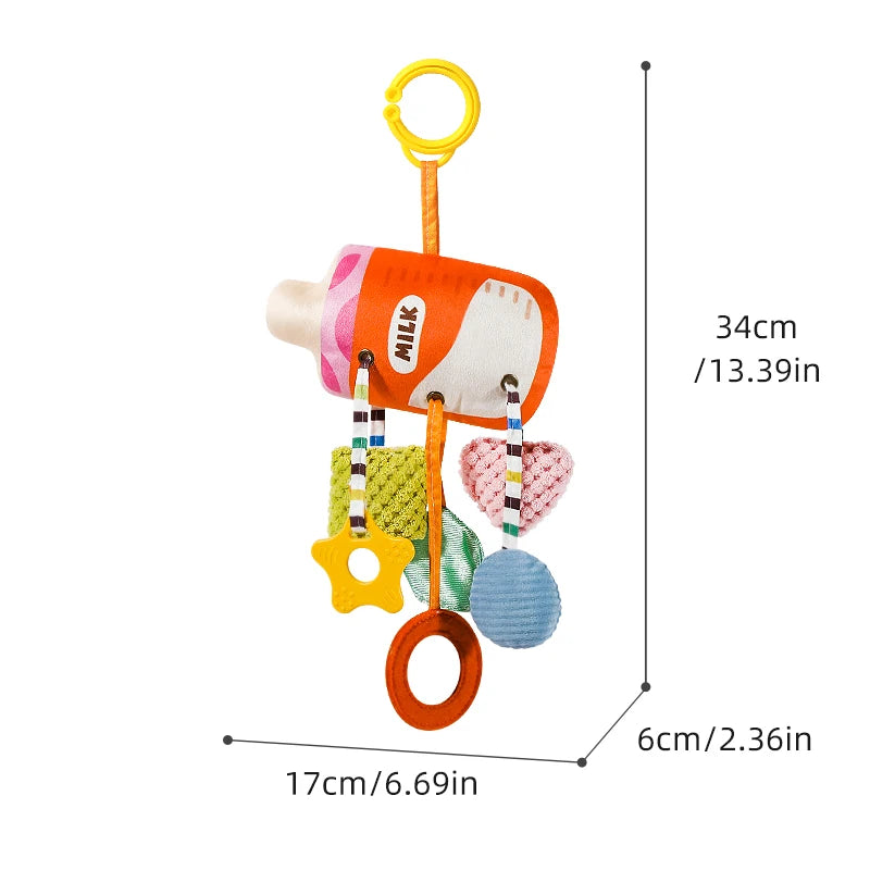 Baby Car Seat & Stroller Toy – Musical Rattle & Teether for Newborns