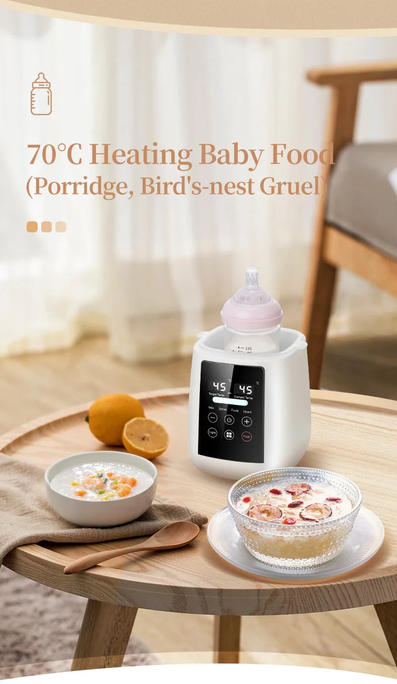 Baby Bottle Warmer & Sterilizer – 6-in-1 Multifunctional Milk Warmer for Newborns