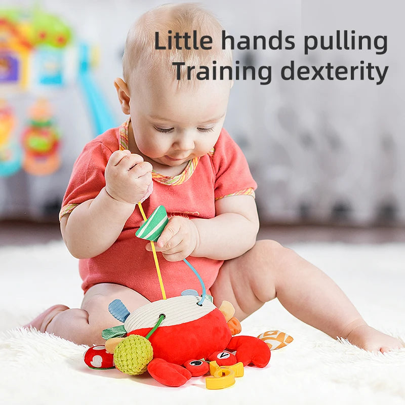 Baby Car Seat & Stroller Toy – Musical Rattle & Teether for Newborns