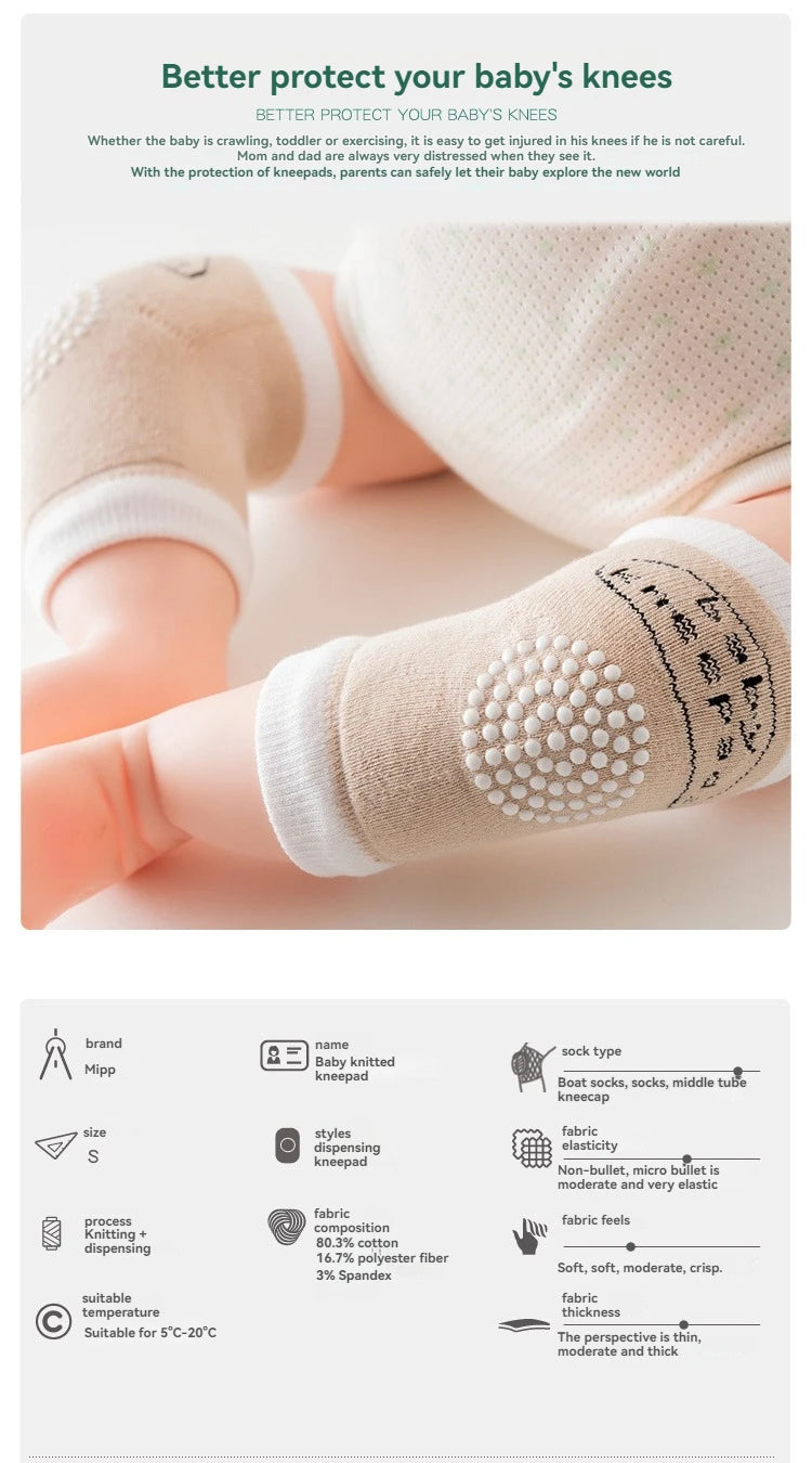 Baby Crawling Knee Pads – Anti-Slip & Anti-Fall Protection