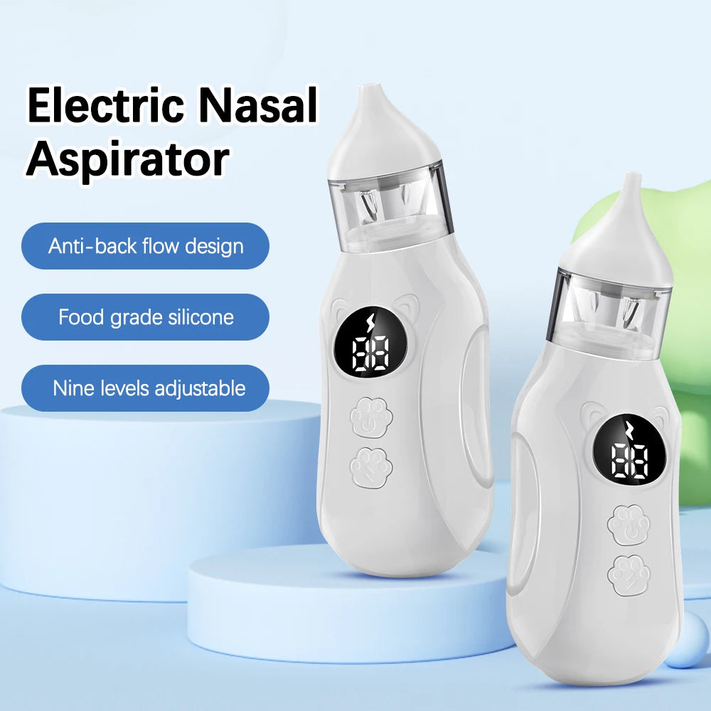Baby Electric Nasal Aspirator – Safe & Gentle 9-Speed for Newborns & Babies