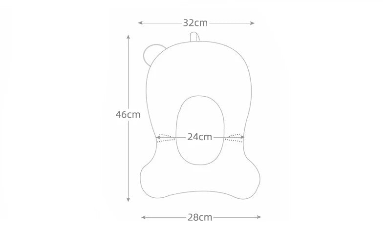 Baby Bath Support Pad – Foldable Newborn Bath Seat Mat for Tub