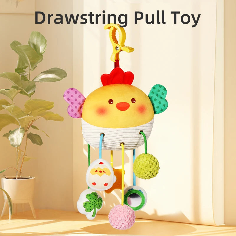 Baby Car Seat & Stroller Toy – Musical Rattle & Teether for Newborns