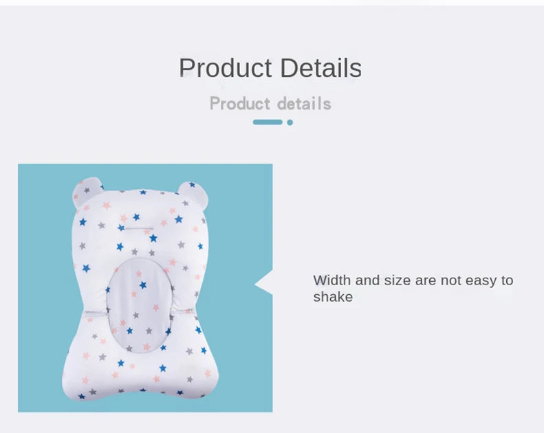 Baby Bath Support Pad – Foldable Newborn Bath Seat Mat for Tub