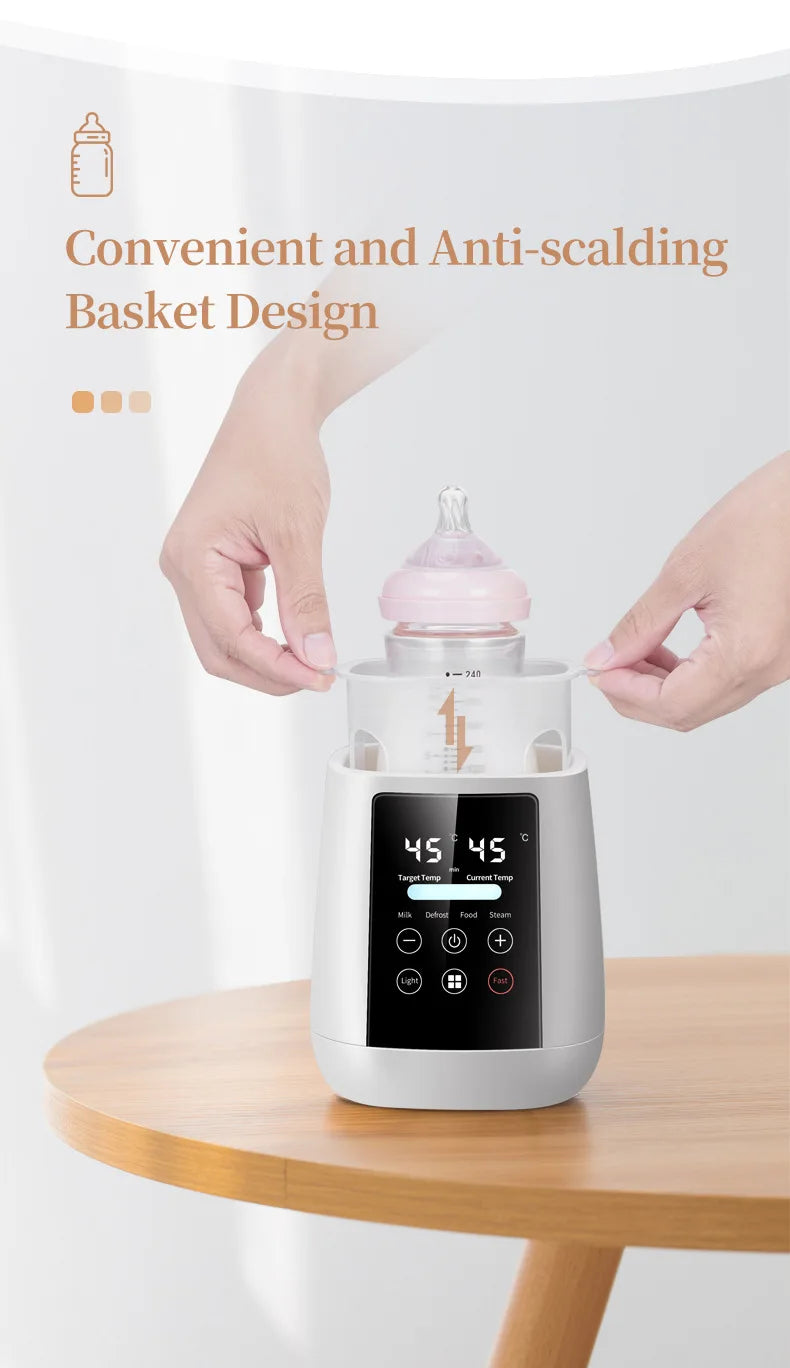 Baby Bottle Warmer & Sterilizer – 6-in-1 Multifunctional Milk Warmer for Newborns