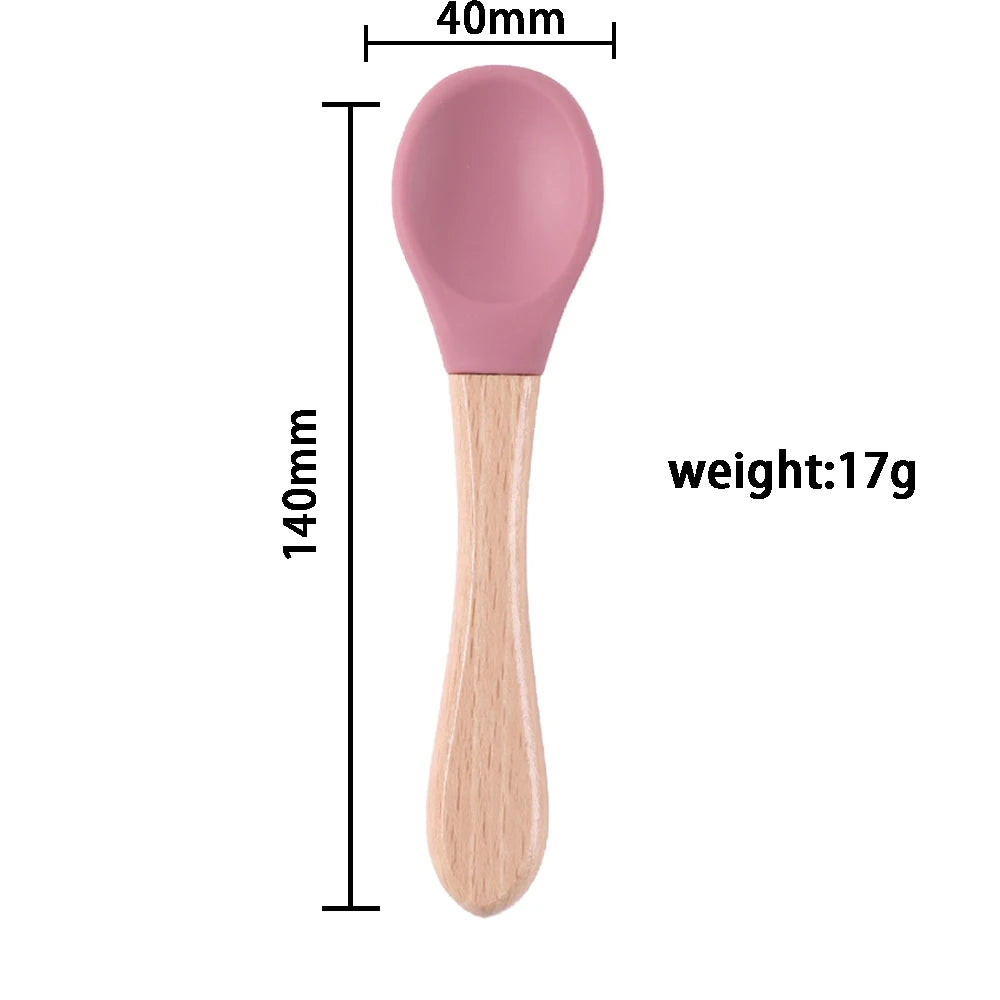 Baby Silicone Feeding  Divided Plate, Bowl, Table Ware,Fork&Spoon