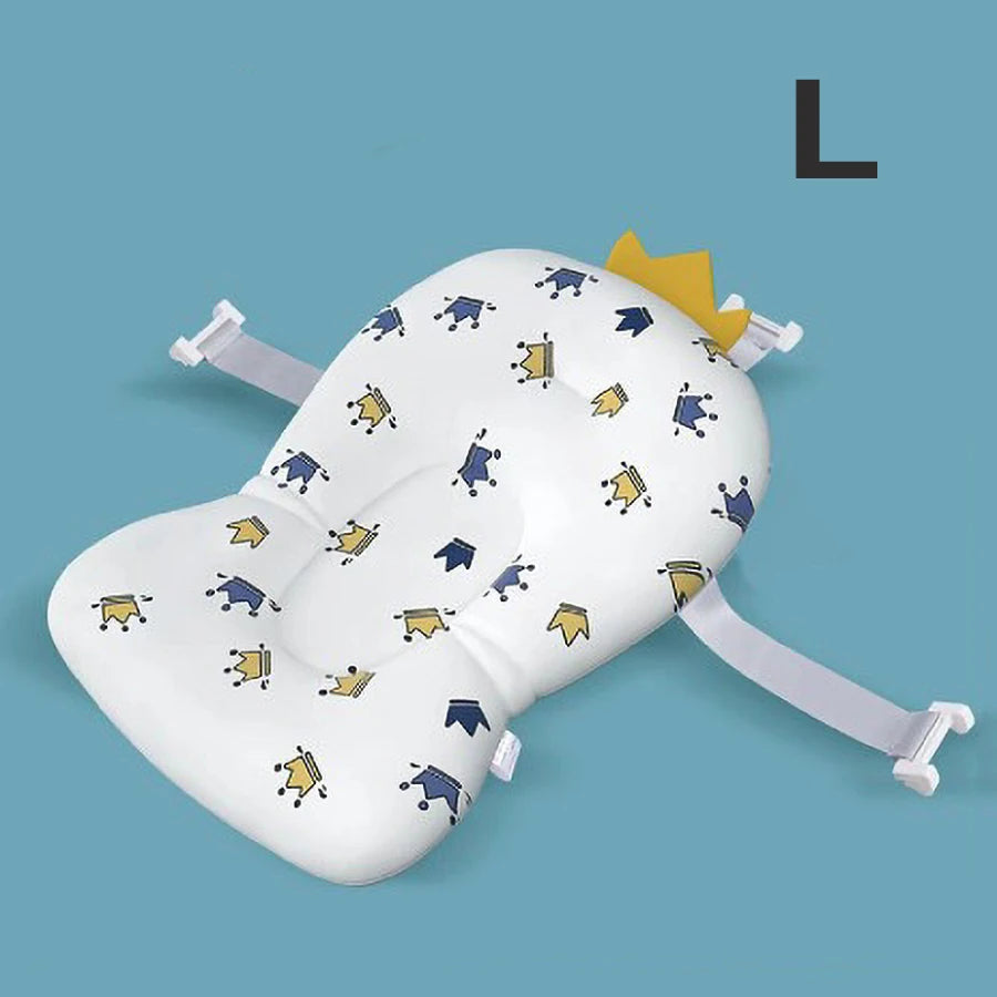 Baby Bath Support Pad – Foldable Newborn Bath Seat Mat for Tub