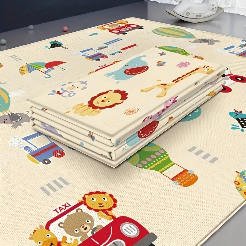 Baby Play Mat – Double Sided Foldable Foam Crawling Mat, Waterproof & Non-Slip Activity Mat for Babies & Toddlers