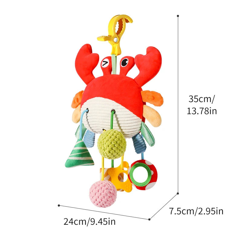 Baby Car Seat & Stroller Toy – Musical Rattle & Teether for Newborns