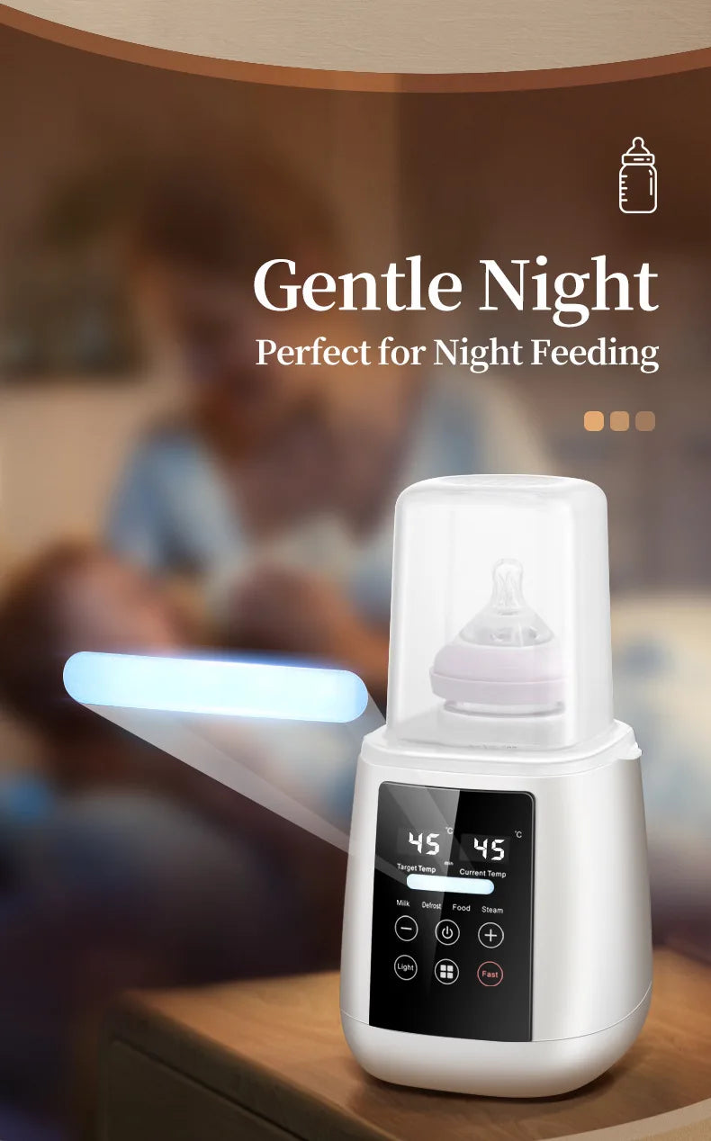 Baby Bottle Warmer & Sterilizer – 6-in-1 Multifunctional Milk Warmer for Newborns