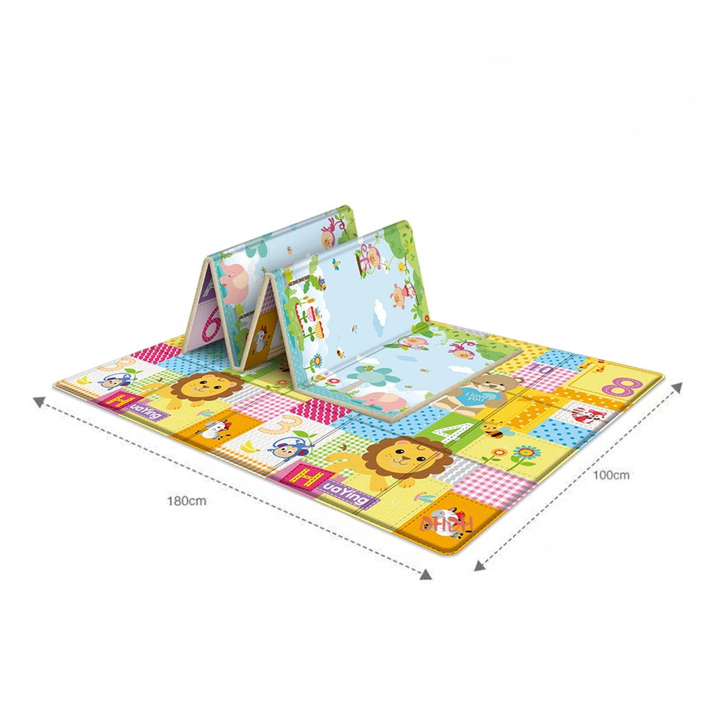 Baby Play Mat – Double Sided Foldable Foam Crawling Mat, Waterproof & Non-Slip Activity Mat for Babies & Toddlers