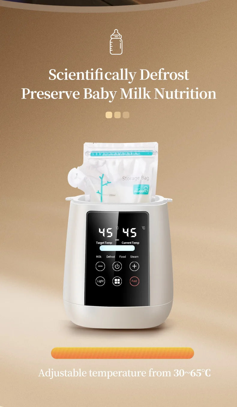 Baby Bottle Warmer & Sterilizer – 6-in-1 Multifunctional Milk Warmer for Newborns
