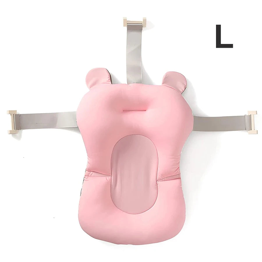 Baby Bath Support Pad – Foldable Newborn Bath Seat Mat for Tub