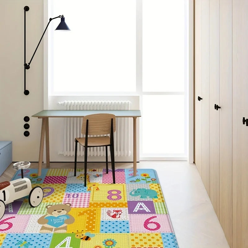 Baby Play Mat – Double Sided Foldable Foam Crawling Mat, Waterproof & Non-Slip Activity Mat for Babies & Toddlers