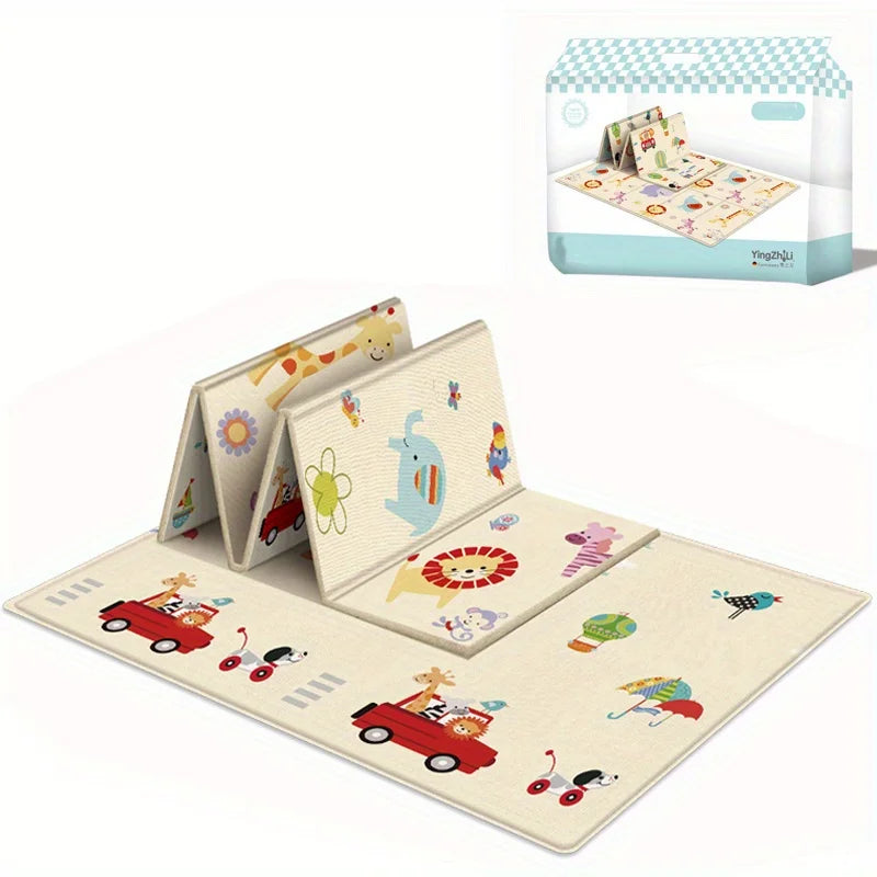 Baby Play Mat – Double Sided Foldable Foam Crawling Mat, Waterproof & Non-Slip Activity Mat for Babies & Toddlers