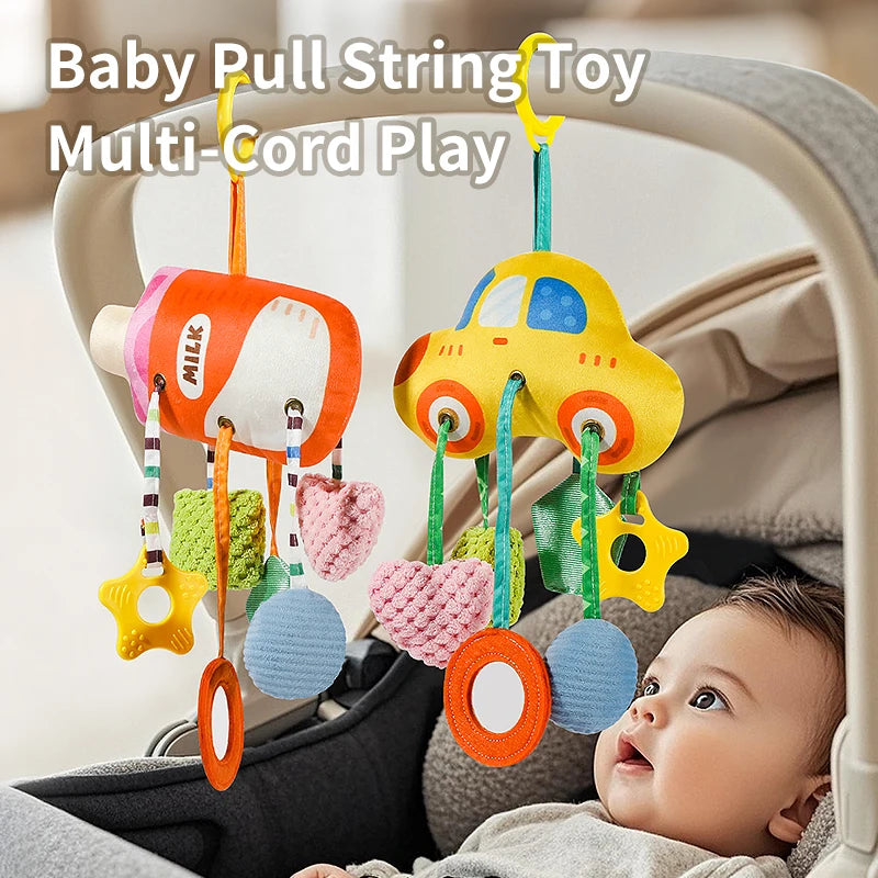 Baby Car Seat & Stroller Toy – Musical Rattle & Teether for Newborns