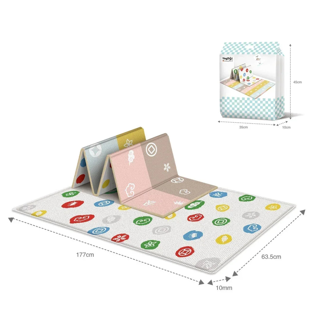 Baby Play Mat – Double Sided Foldable Foam Crawling Mat, Waterproof & Non-Slip Activity Mat for Babies & Toddlers