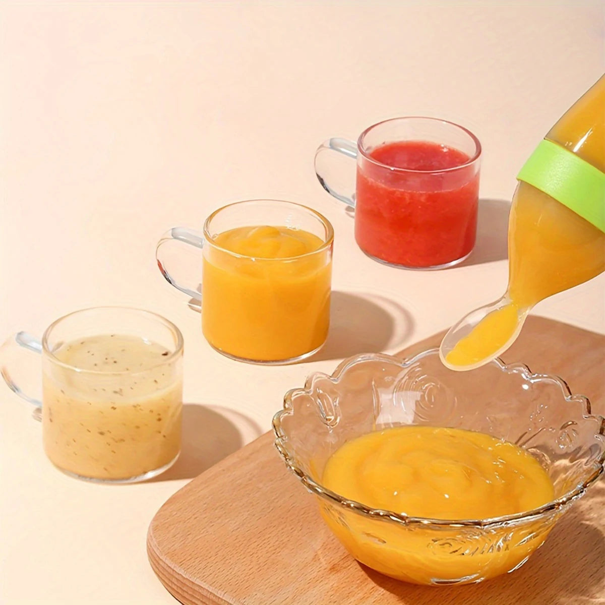 7-Piece Baby Feeding Set – Silicone Bottle, Fruit Feeder & Pacifier