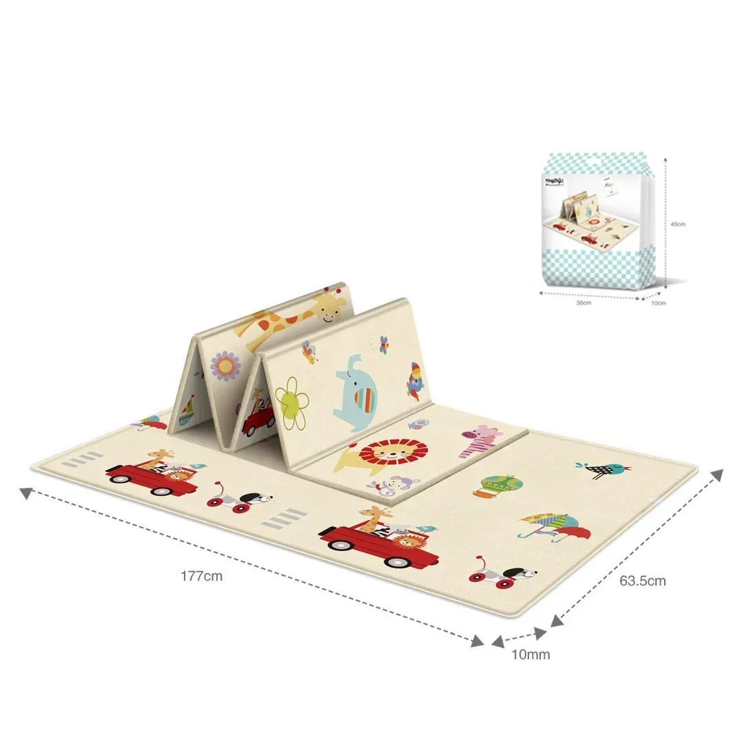 Baby Play Mat – Double Sided Foldable Foam Crawling Mat, Waterproof & Non-Slip Activity Mat for Babies & Toddlers