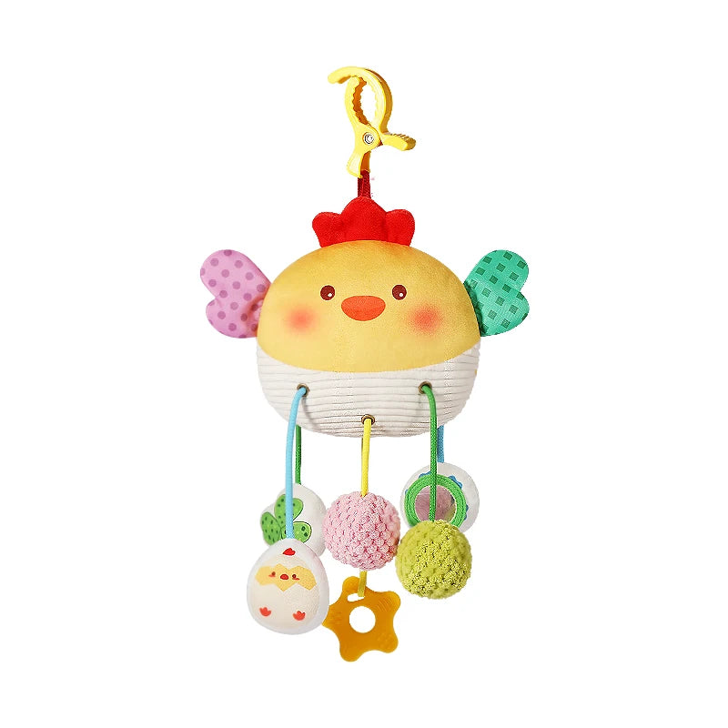Baby Car Seat & Stroller Toy – Musical Rattle & Teether for Newborns