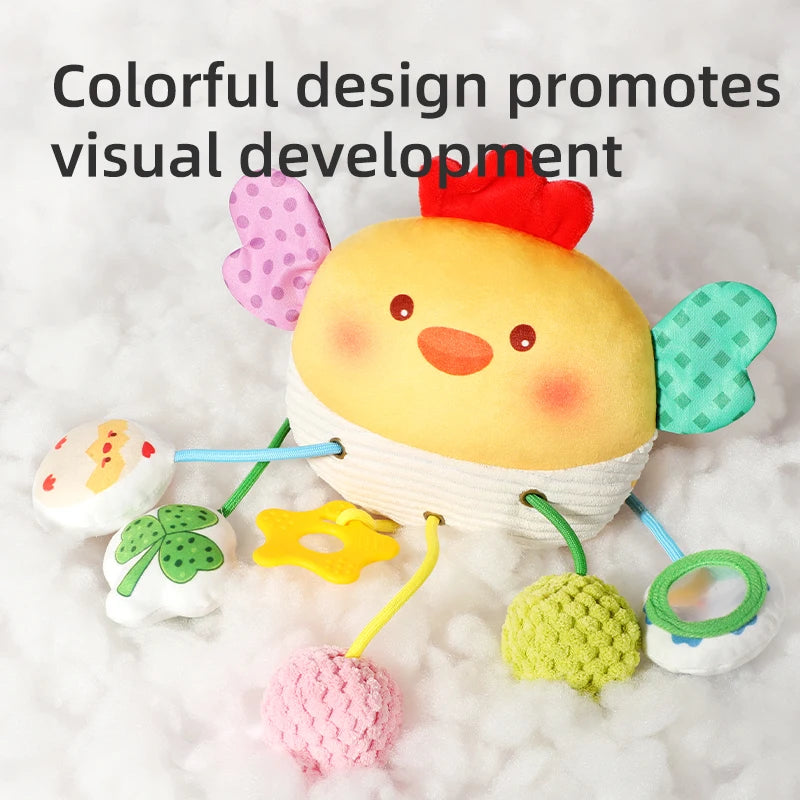 Baby Car Seat & Stroller Toy – Musical Rattle & Teether for Newborns