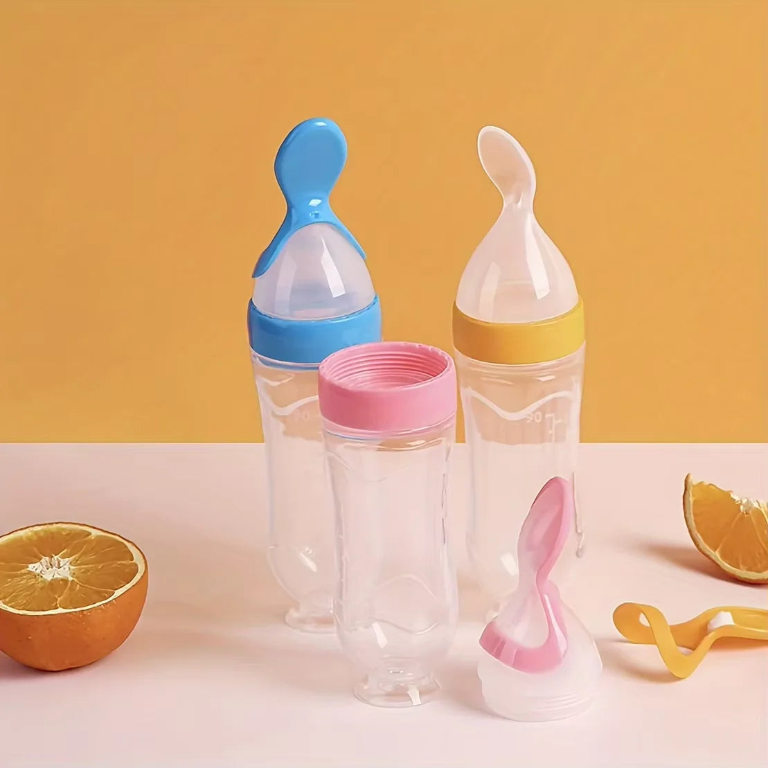 7-Piece Baby Feeding Set – Silicone Bottle, Fruit Feeder & Pacifier