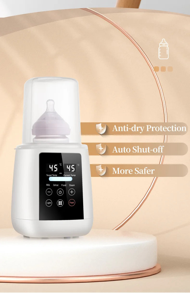 Baby Bottle Warmer & Sterilizer – 6-in-1 Multifunctional Milk Warmer for Newborns