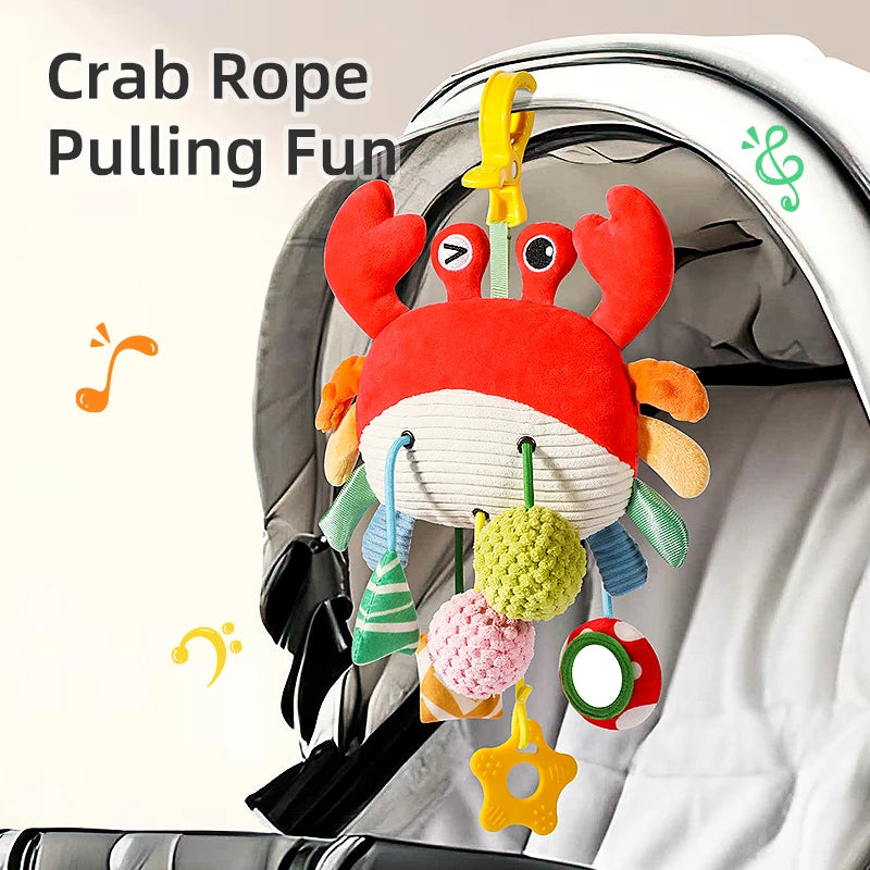 Baby Car Seat & Stroller Toy – Musical Rattle & Teether for Newborns